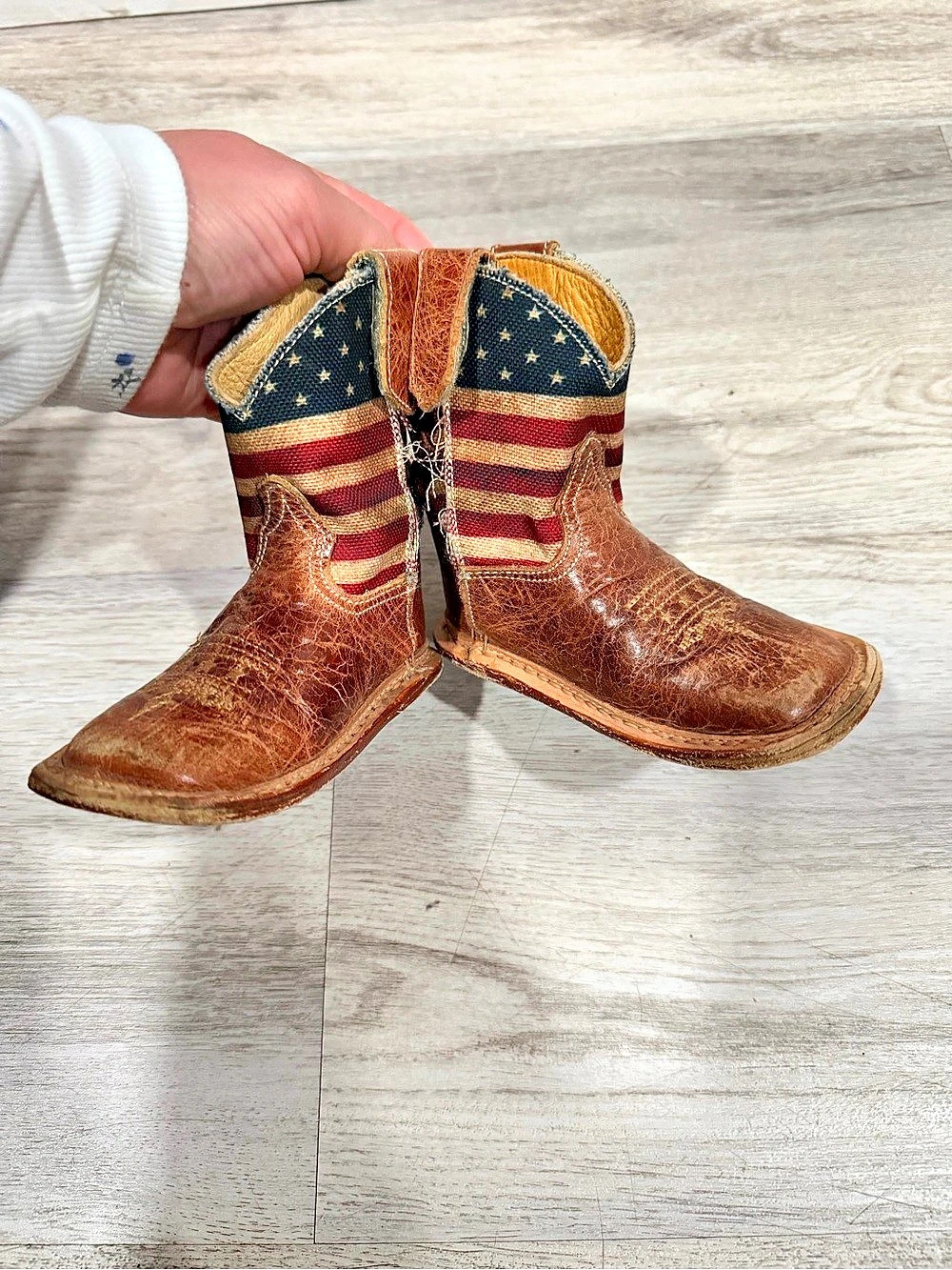 Cowbabies American flag boots for baby